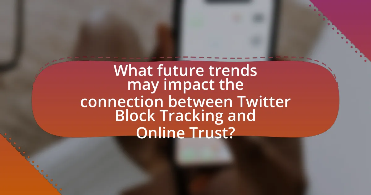 What future trends may impact the connection between Twitter Block Tracking and Online Trust?