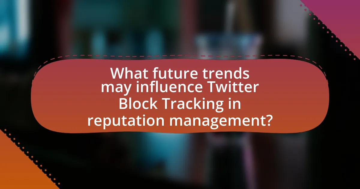 What future trends may influence Twitter Block Tracking in reputation management?