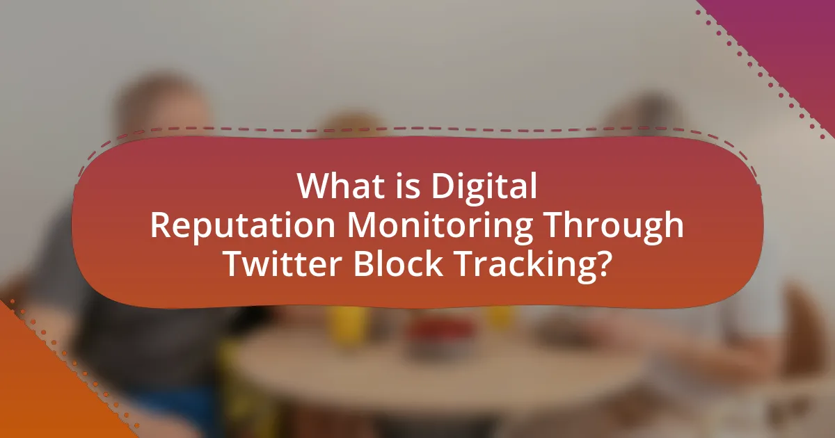 What is Digital Reputation Monitoring Through Twitter Block Tracking?