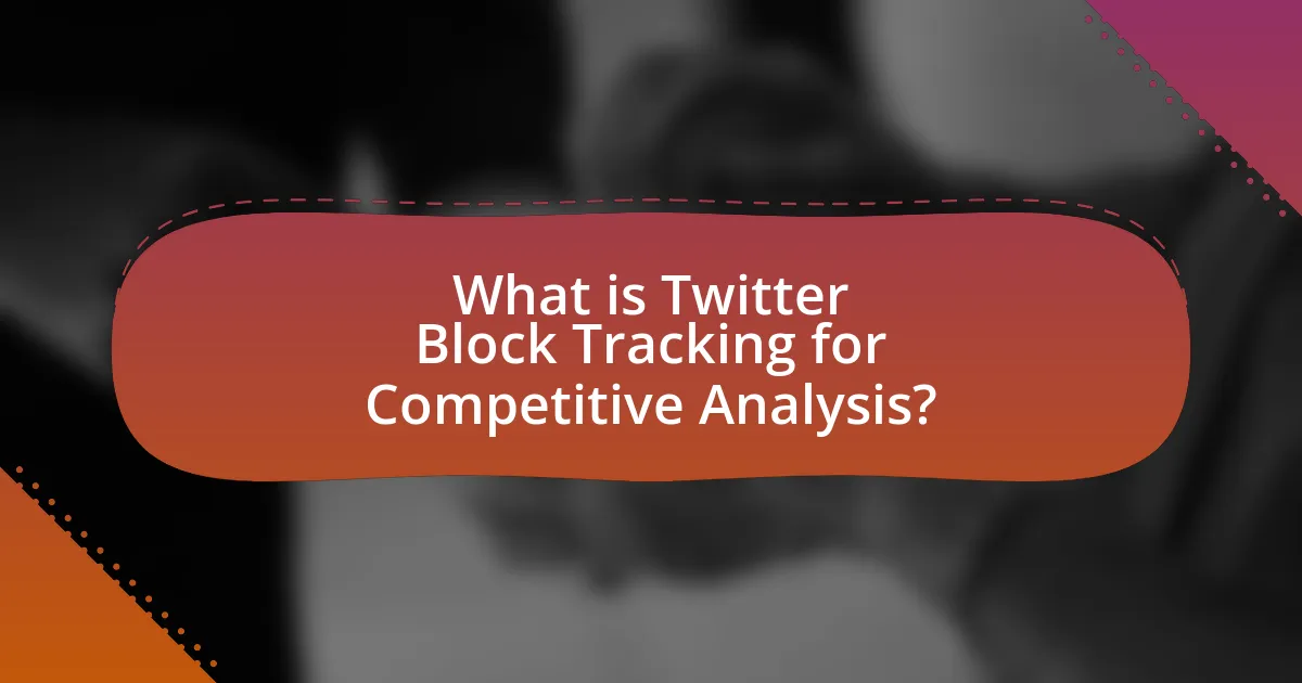 What is Twitter Block Tracking for Competitive Analysis?