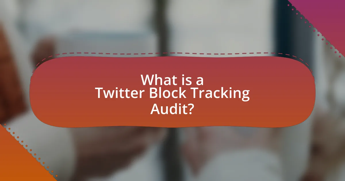 What is a Twitter Block Tracking Audit?