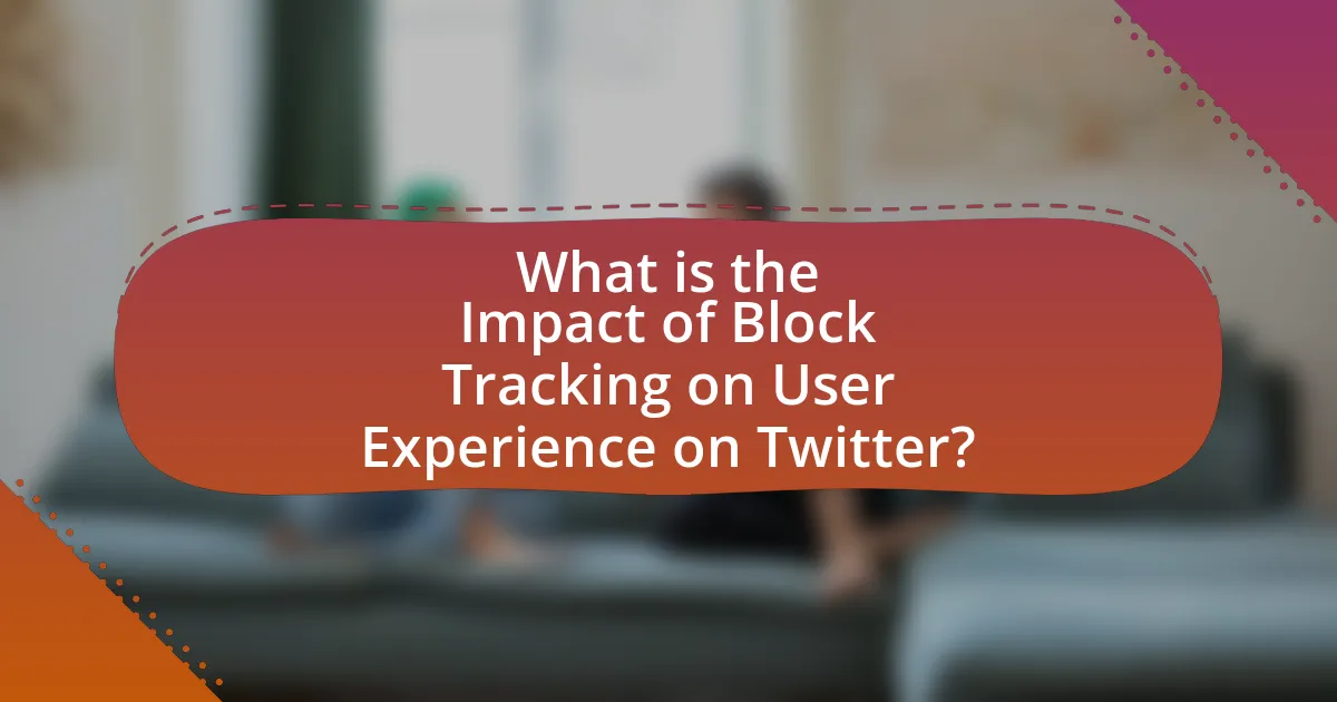 What is the Impact of Block Tracking on User Experience on Twitter?