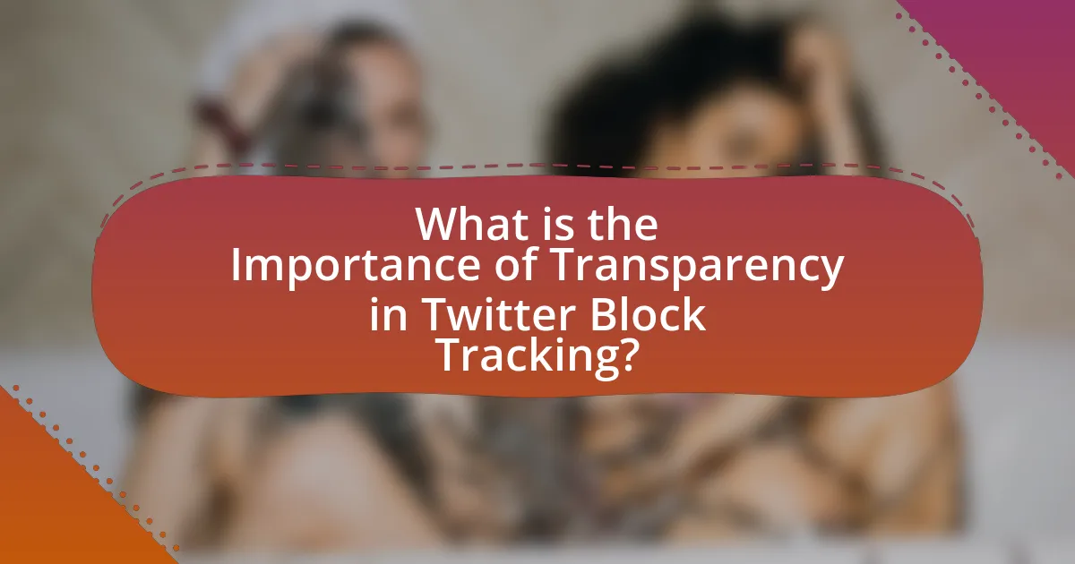 What is the Importance of Transparency in Twitter Block Tracking?