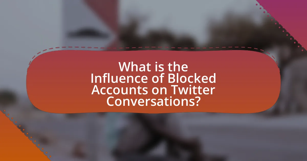 What is the Influence of Blocked Accounts on Twitter Conversations?