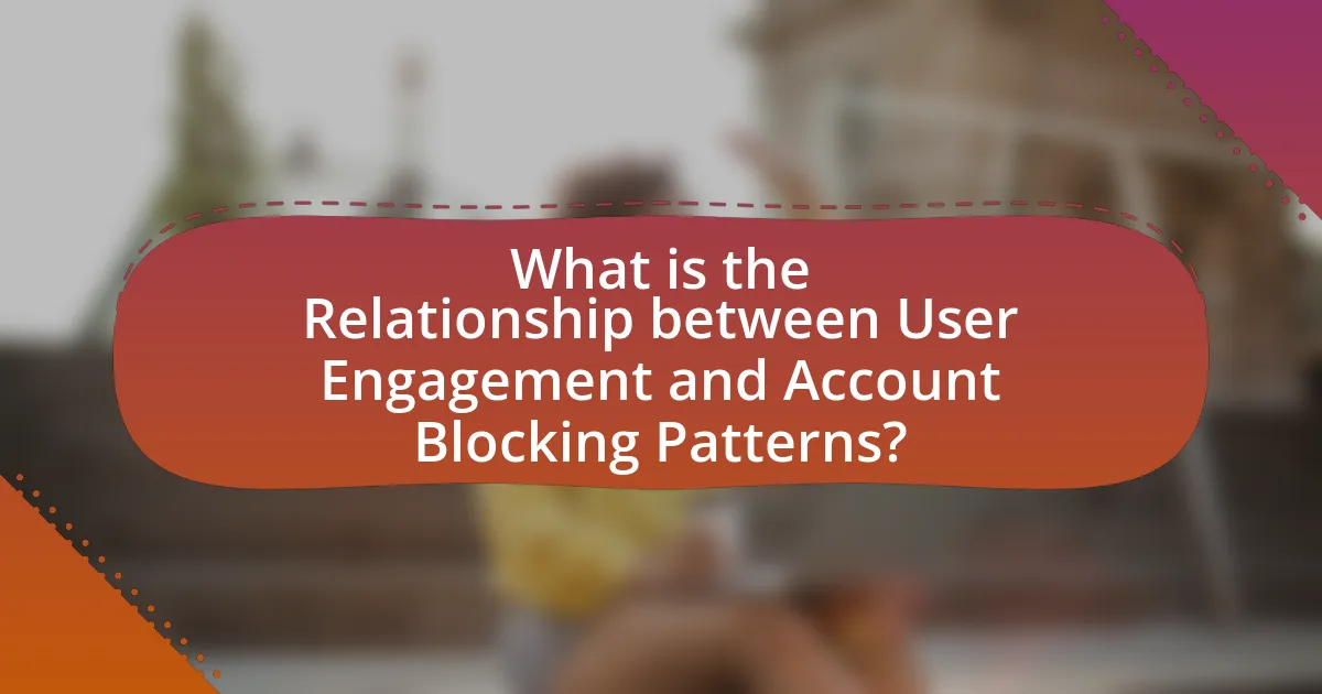 What is the Relationship between User Engagement and Account Blocking Patterns?