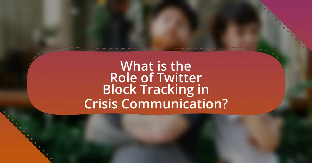 What is the Role of Twitter Block Tracking in Crisis Communication?