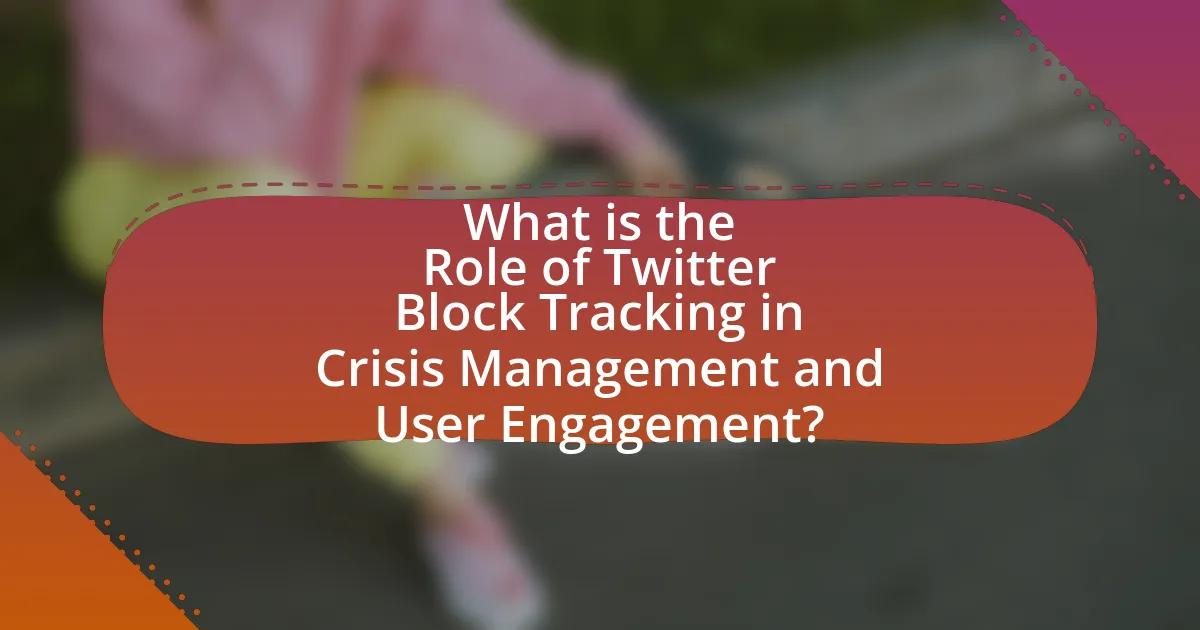 What is the Role of Twitter Block Tracking in Crisis Management and User Engagement?