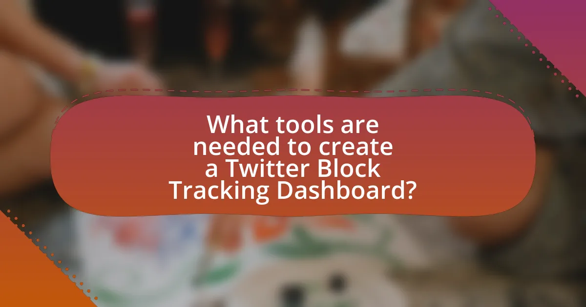 What tools are needed to create a Twitter Block Tracking Dashboard?